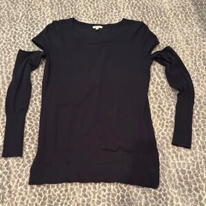 Women's navy Long Sleeve Top size x small